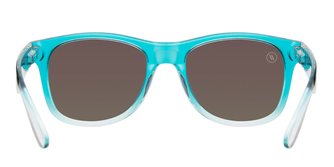 Arctic Summer Polarized Round Sunglasses Gloss Crystal Blue Frame