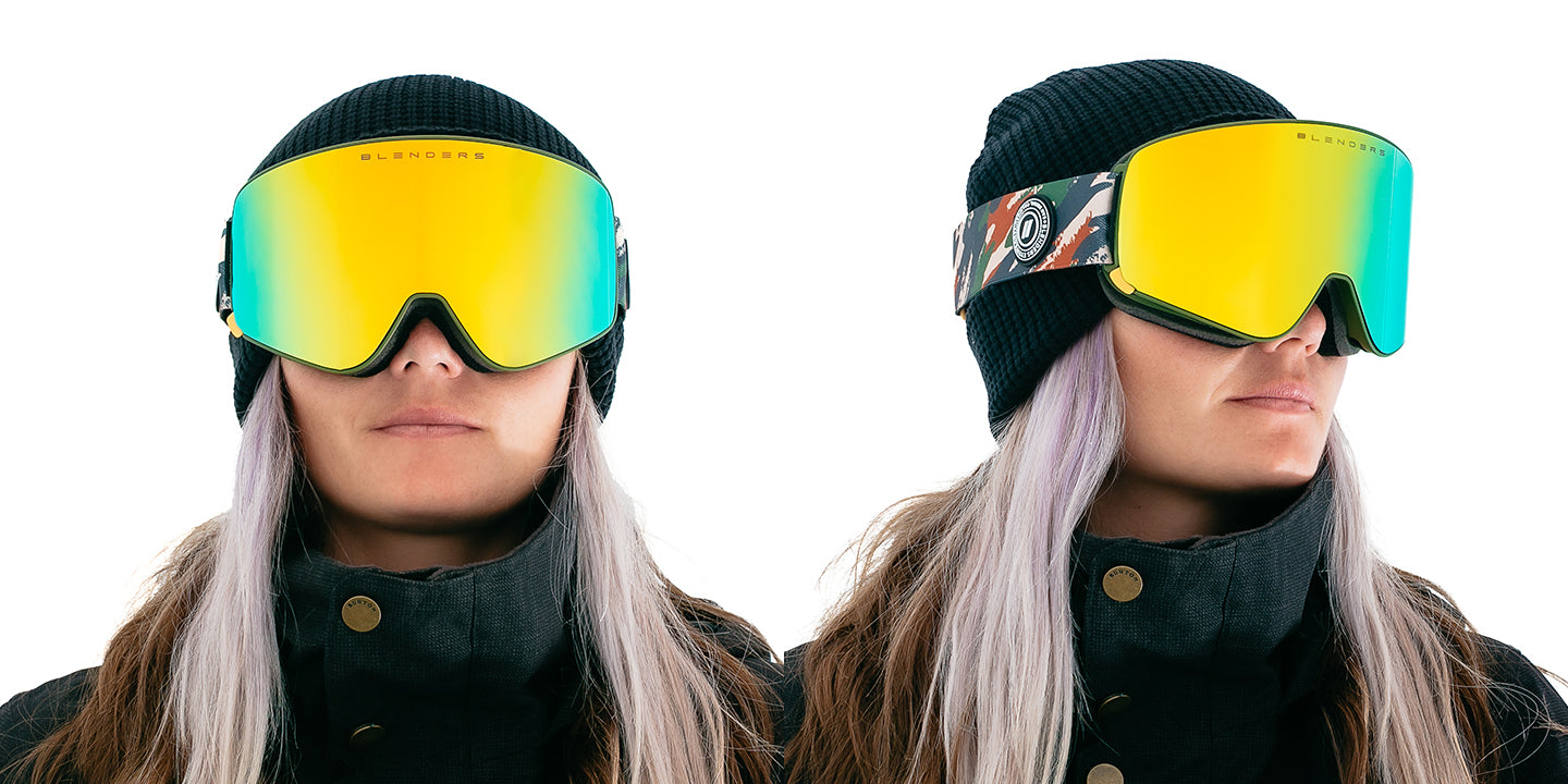 Strike Gold | Powder Pack Ski & Snowboard Gear Accessories - Best Snow Goggles, Sunglasses, & Beanie Package Online Powder Pack | $150 US | Blenders Eyewear