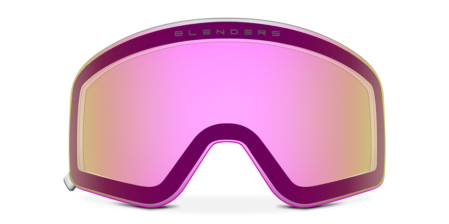 Rose Bros Low Light Aura Lens - Pink Snow Lens for Ski & Snowboard Goggles