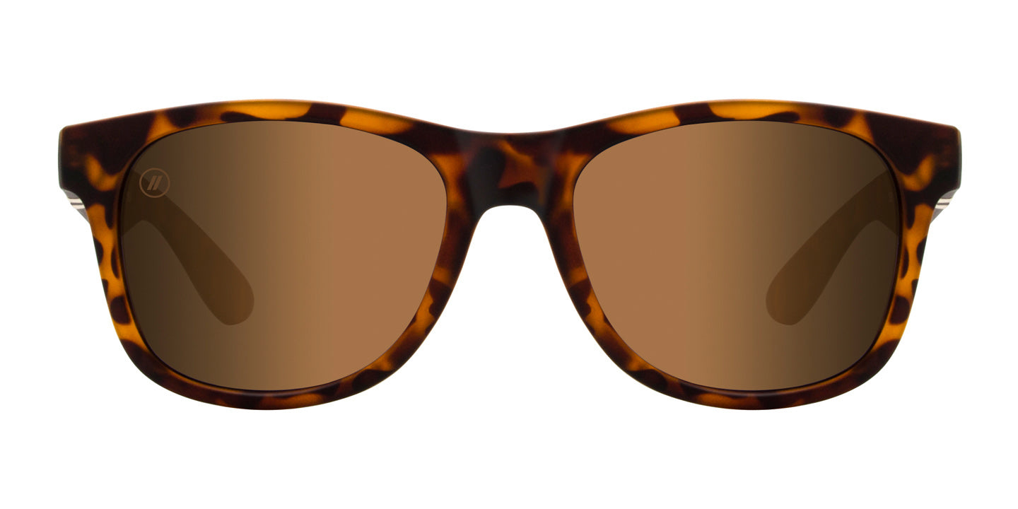 Beachcat X2 Polarized Sunglasses - Round Tortoise Frame & Amber Lens