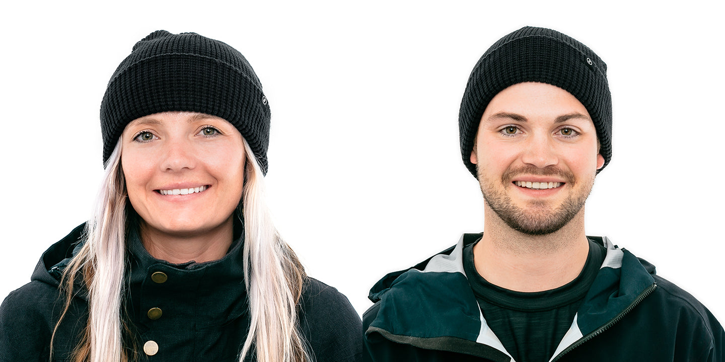 Black Beanie - Black Waffle Knit Snow Hat & Gear Accessory Snow Accessories | $20 US | Blenders Eyewear