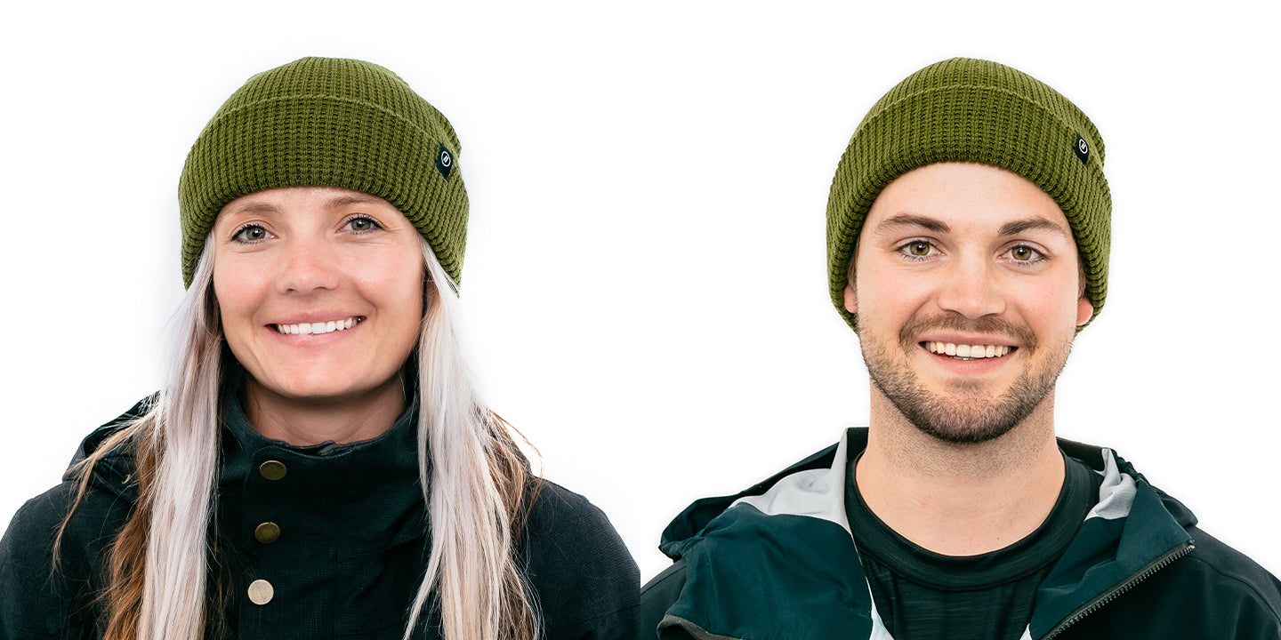 Olive Beanie - Green Waffle Knit Snow Hat & Gear Accessory Snow Accessories | $20 US | Blenders Eyewear