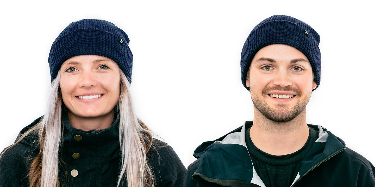 Navy Beanie - Dark Blue Waffle Knit Snow Hat & Gear Accessory Snow Accessories | $20 US | Blenders Eyewear