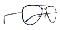 Spider Jet Blue Light Glasses - Matte Black Stainless Steel Frame with Clear Lens Blue Light | $48 US | Blenders Eyewear