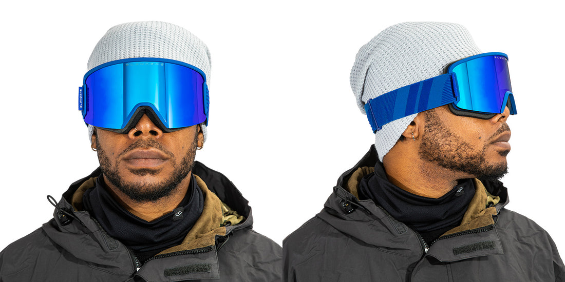 Blue Warrior Snow Goggles Neon Blue Ski & Snowboard Goggles