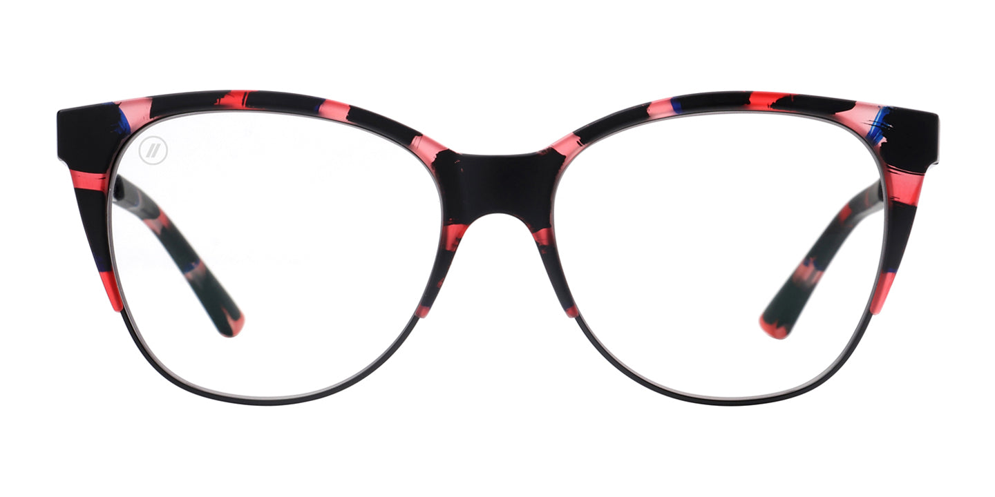 Blueberry Shine Blue Light Glasses - Pink, Purple & Black Cat Eye Frame & Clear Blue Light Blocking Lens Blue Light | $58 US | Blenders Eyewear