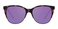 Blueberry Shine Polarized Sunglasses - Pink, Purple & Black Tortoise Cat Eye Frame & Lavender Mirror Lens