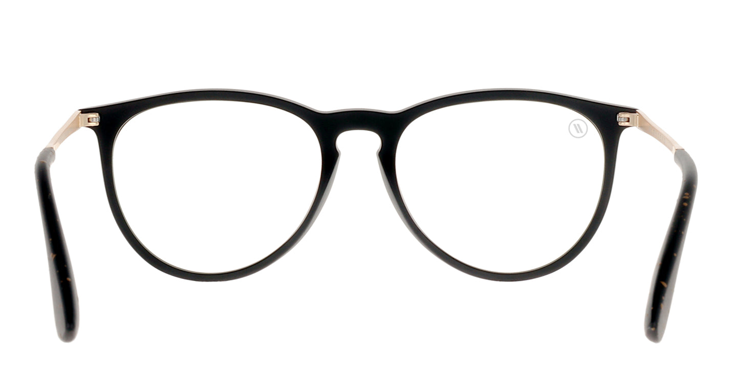 Cosmic Code Blue Light Glasses - Matte Black Round Frame & Clear Blue Light Blocking Lens Blue Light | $48 US | Blenders Eyewear