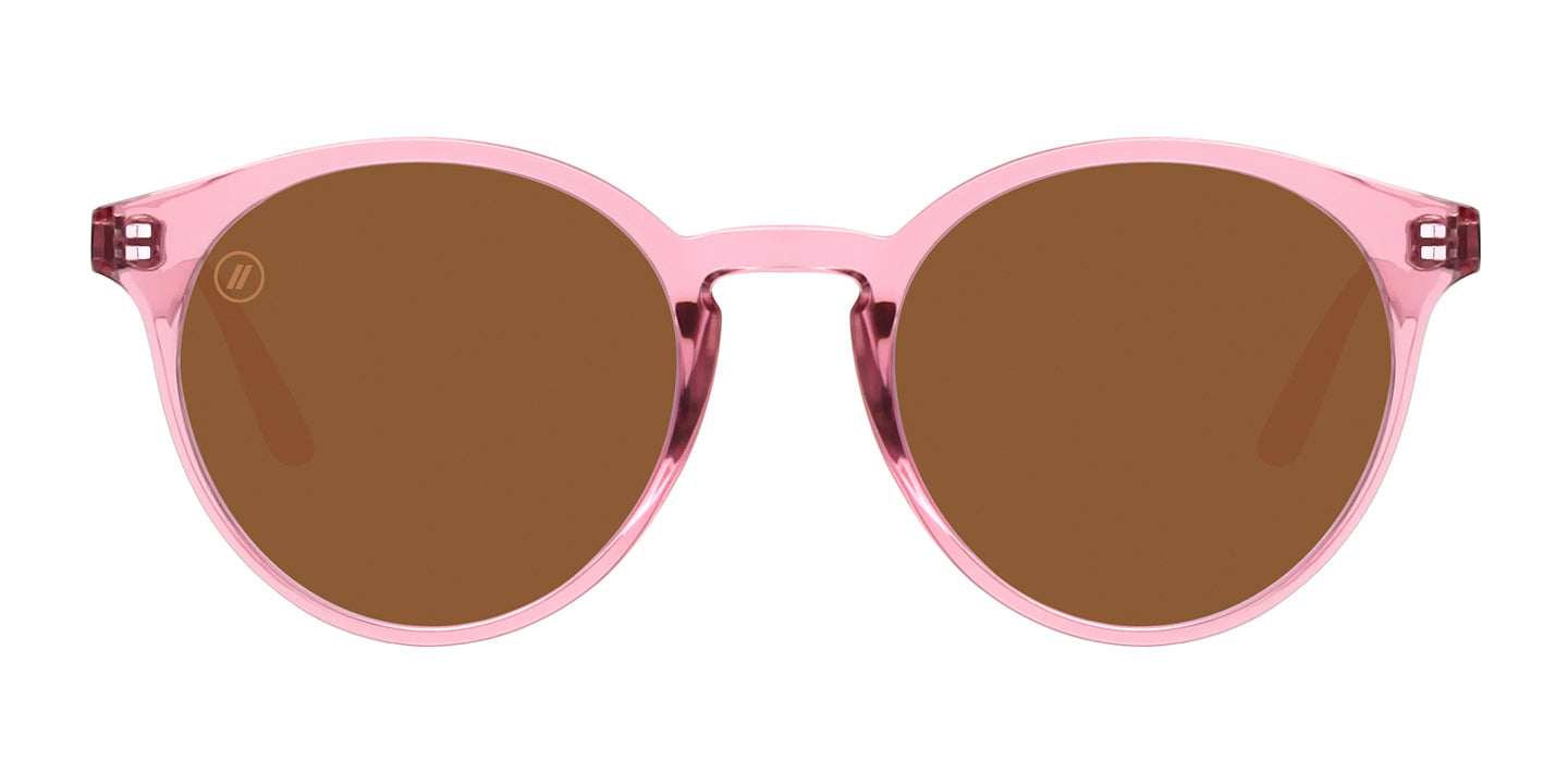 Crazy Love | RX Sunglasses - Lifestyle Mirror Prescription Lens & Gloss Crystal Pink Frame RX | $89 US | Blenders Eyewear