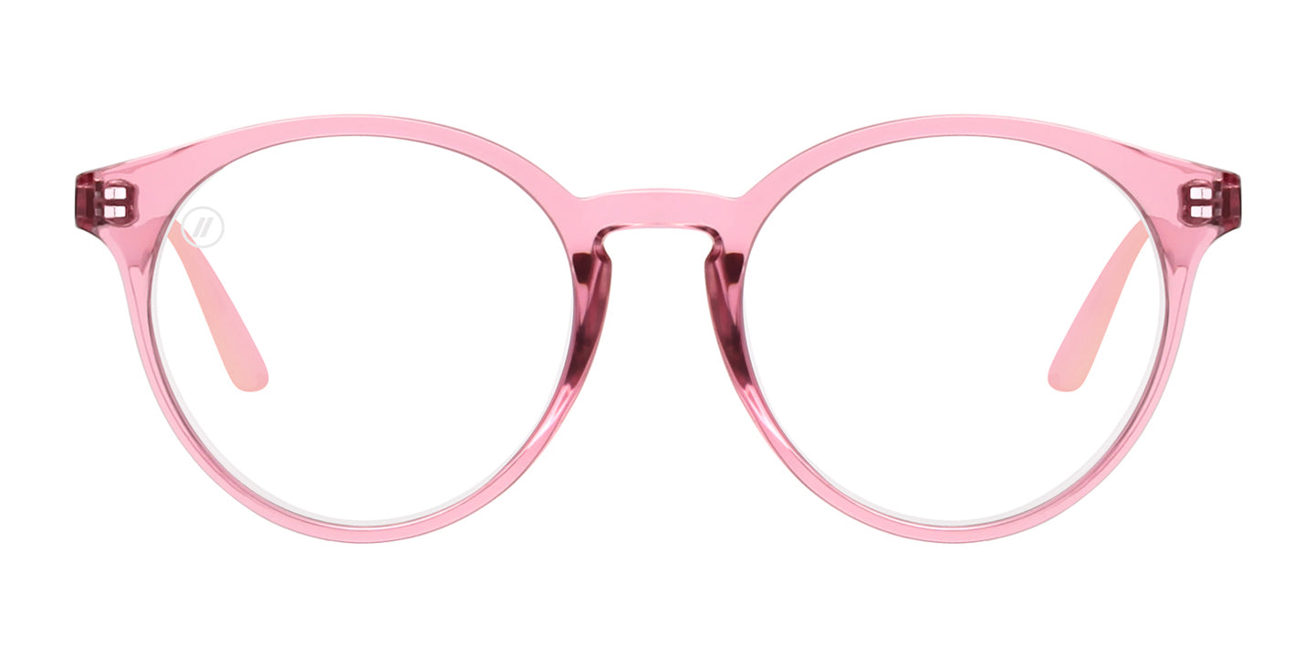 Crazy Love | RX Sunglasses - Lifestyle Mirror Prescription Lens & Gloss Crystal Pink Frame RX | $89 US | Blenders Eyewear