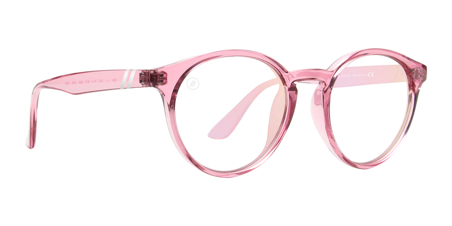 Crazy Love | RX Sunglasses - Lifestyle Mirror Prescription Lens & Gloss Crystal Pink Frame RX | $89 US | Blenders Eyewear