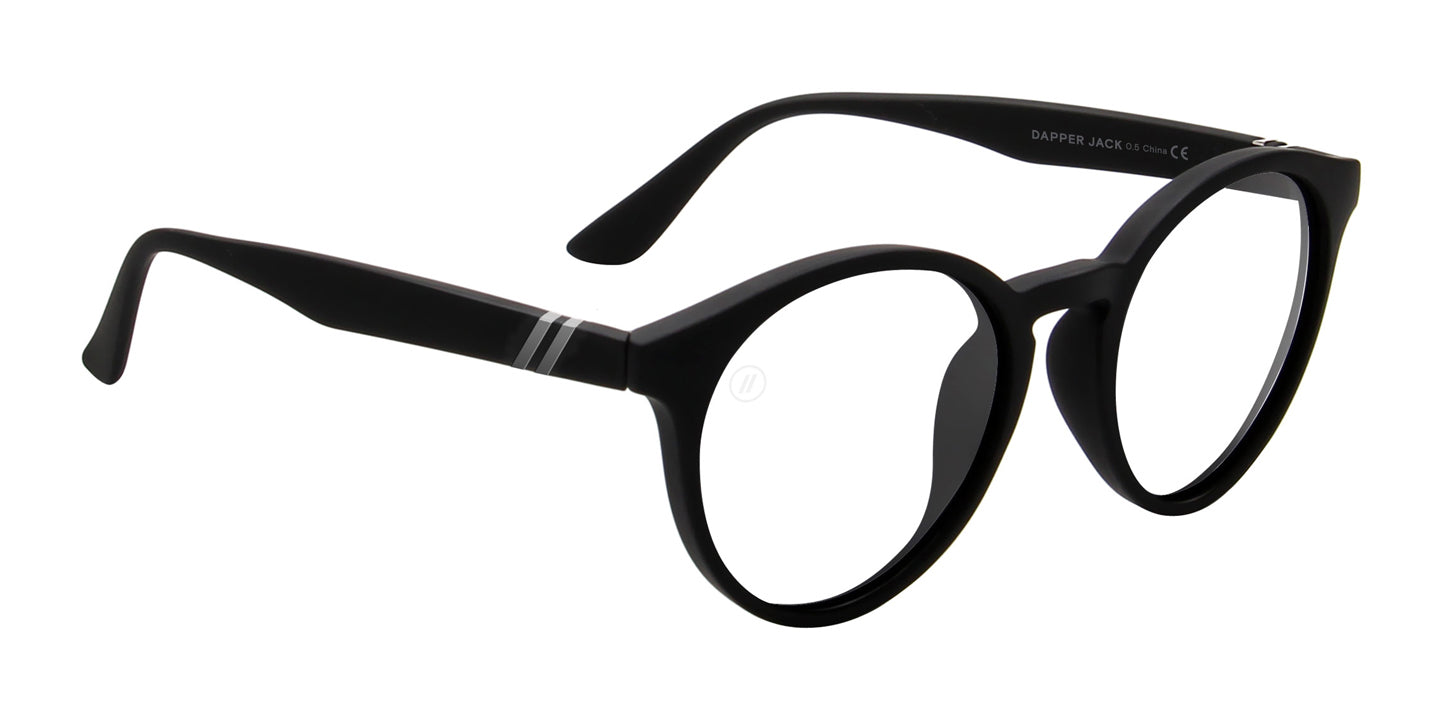 Dapper Jack | Readers - Blue Light Blocking Readers With Matte Black Rubber Frame Readers | $48 US | Blenders Eyewear