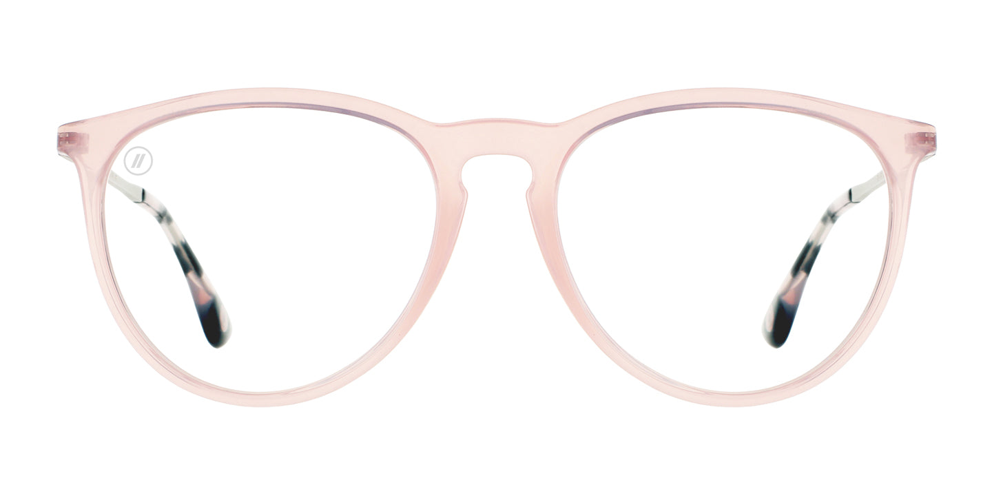 Digital Diva Blue Light Glasses - Light Pink Round Frame & Clear Blue Light Blocking Lens Blue Light | $48 US | Blenders Eyewear
