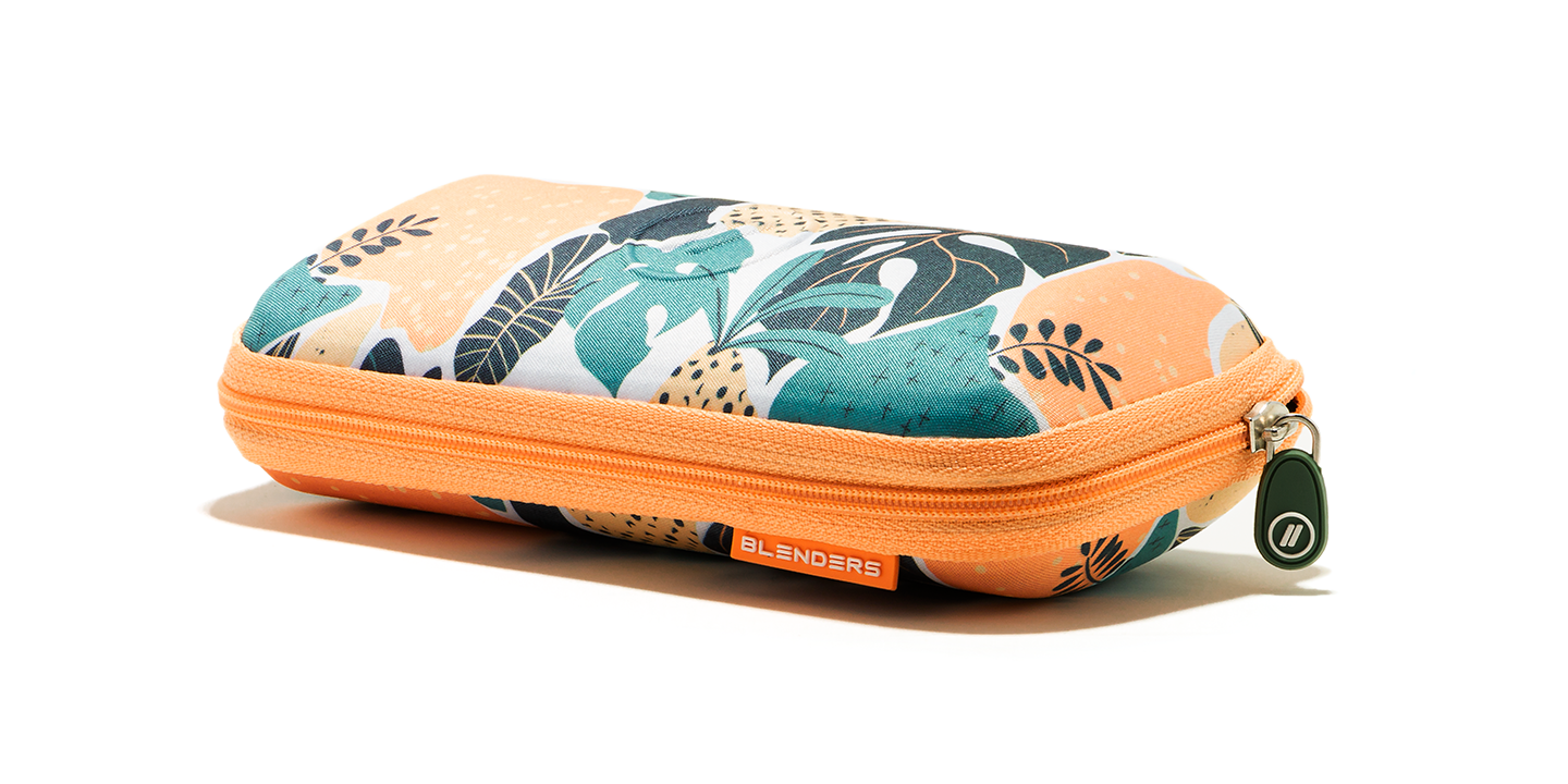 Tropical Case - Teal & Orange Tropical Sunglass & Eyeglass Case EVA Case | $10 US | Blenders Eyewear