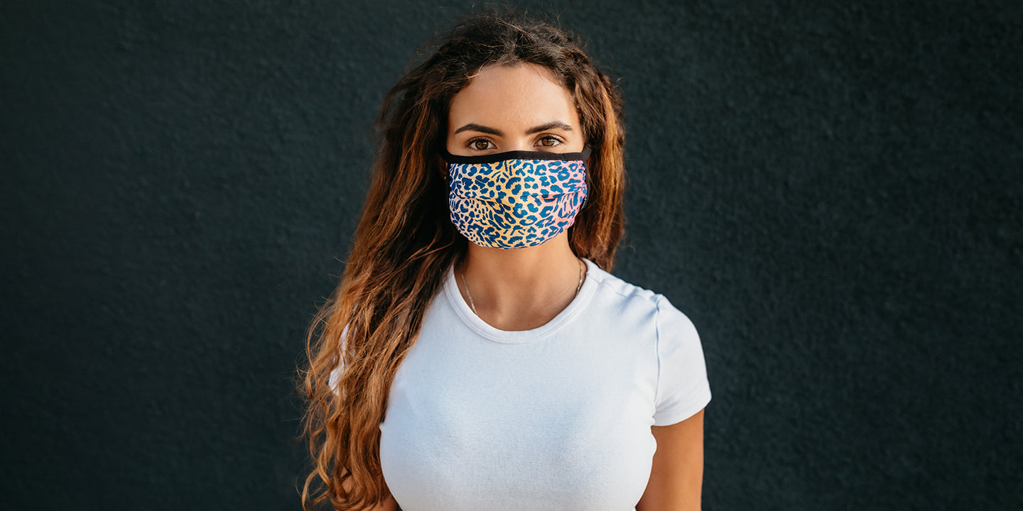 Cheetah Speed Mask - Rainbow Cheetah Print Adjustable Anti- Microbial Face Mask & Face Covering Face Masks | $5 US | Blenders Eyewear