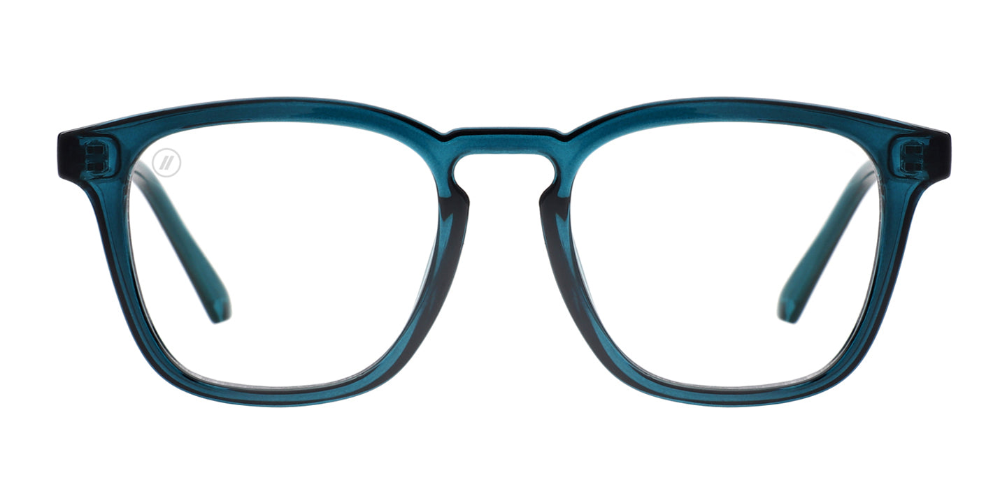 Freelance Blue Light Glasses - Gloss Teal Square Frame & Clear Blue Light Blocking Lens Blue Light | $48 US | Blenders Eyewear