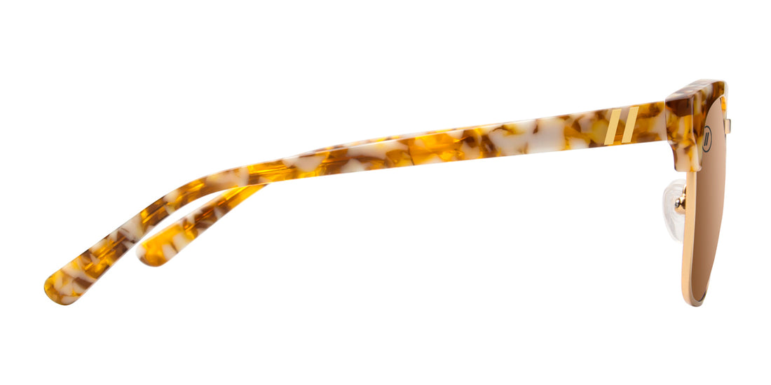 Gold Mamba Polarized Sunglasses Metallic Brown Tortoise Frame & Amber