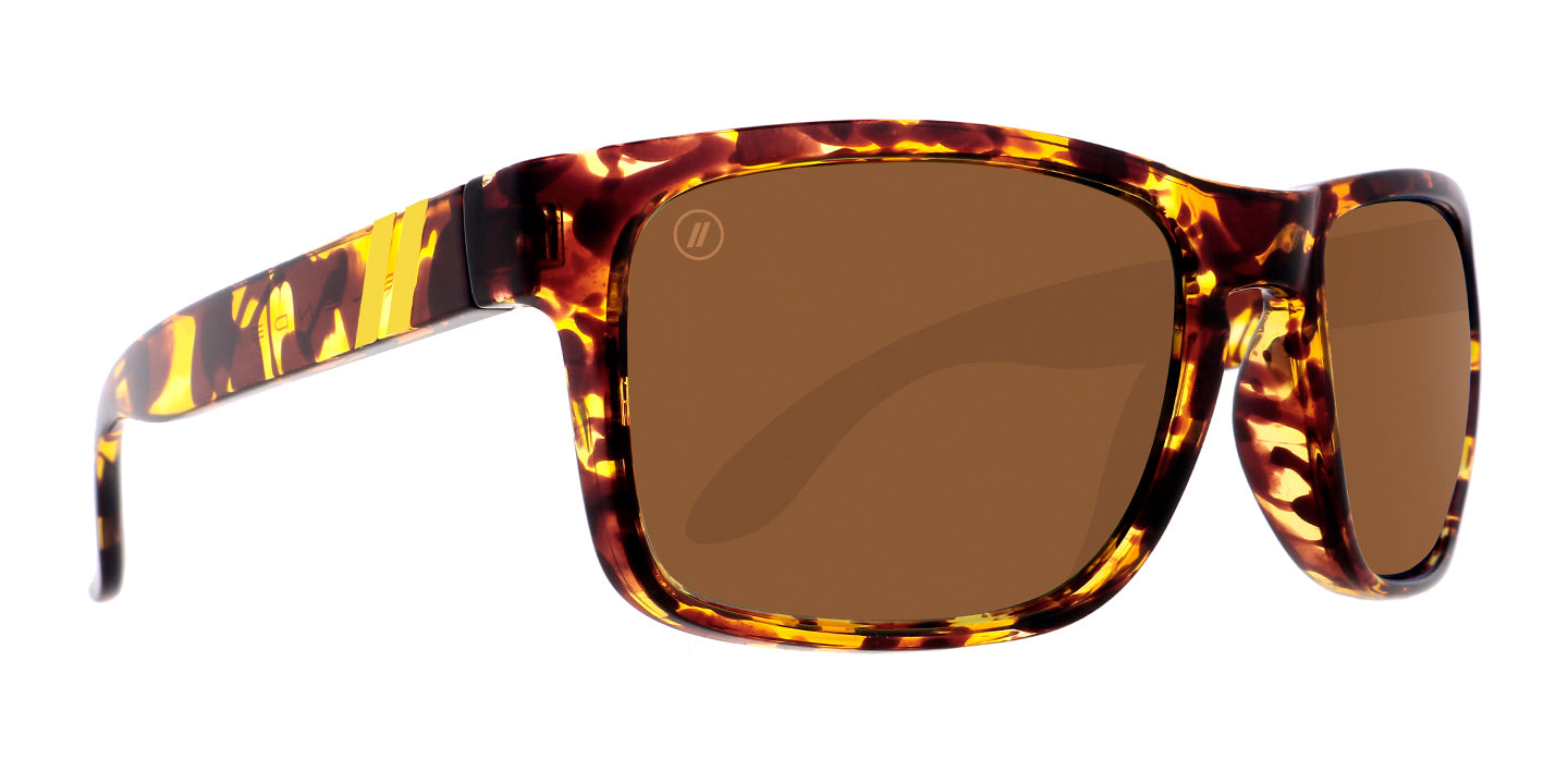 Goldfire | RX Sunglasses - Brown Tortoise Prescription Sports Wrap Around Frame & Amber Lens RX | $109 US | Blenders Eyewear