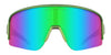 Hard Thunder Wrap Around Sunglasses - Polarized Full Shield Green Lens & Satin Metallic Green Frame Sunglasses | $58 US | Blenders Eyewear