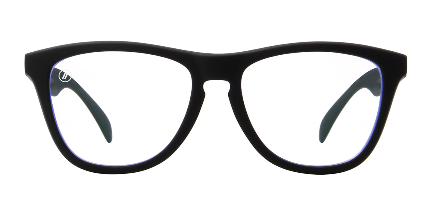 Hustle Up Blue Light Glasses - Matte Black Frame Clear Blue Light Lens