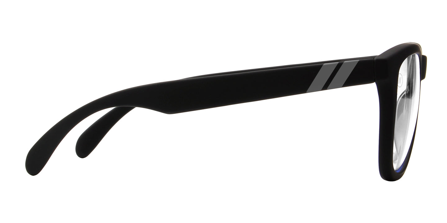 Hustle Up Blue Light Glasses - Matte Black Frame Clear Blue Light Lens Blue Light | $38 US | Blenders Eyewear