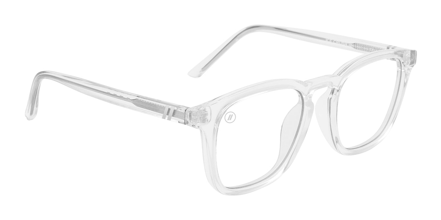 Ice Crush Blue Light Glasses - Crystal Clear Square Frame & Clear Blue Light Blocking Lens Blue Light | $48 US | Blenders Eyewear