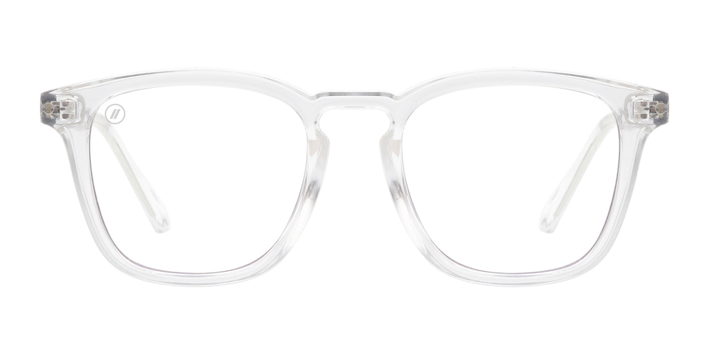 Ice Crush Blue Light Glasses - Crystal Clear Square Frame & Clear Blue Light Blocking Lens | Blenders Eyewear