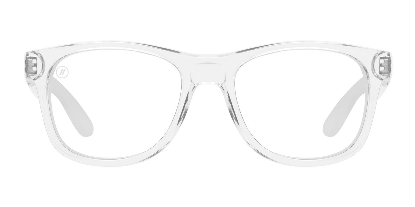 Ice Palace | RX Sunglasses - Crystal Clear Prescription Classic Round Frame & Pink Mirror Lens RX | $89 US | Blenders Eyewear