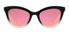 Kona Kai Cat Eye Sunglasses - Polarized Pink Mirror Lens With Oversized Black To Crystal Taupe Frame Sunglasses | $58 US | Blenders Eyewear