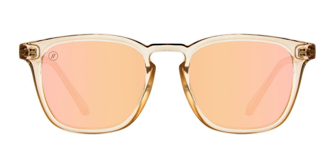 Lakey Motion Polarized Sunglasses Champagne Mirrored Lens & Tortoise