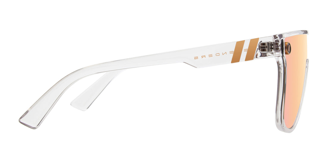 Loveshine Polarized Sunglasses Shield Lens & Crystal Clear Flat Top Frame