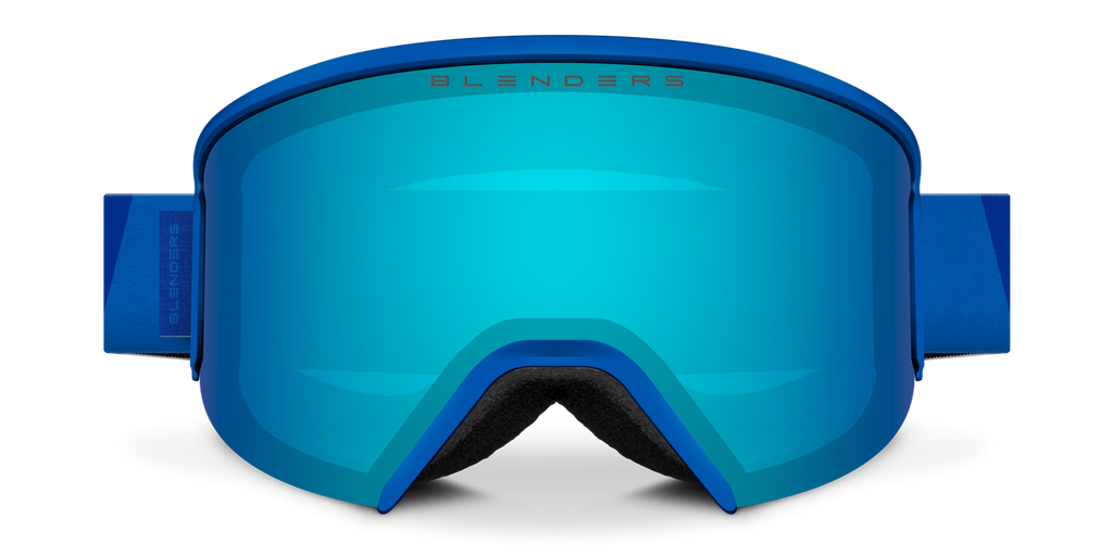 light blue ski goggles Blue Warrior Snow Goggles - Neon Blue Ski & Snowboard Goggles