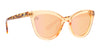 Mango Muse Cat Eye Sunglasses - Polarized Champagne Mirror Lens With Oversized Gold Frame Sunglasses | $58 US | Blenders Eyewear