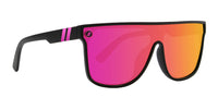 Midnight Emma Polarized Sunglasses - Hot Pink Shield Lens & Matte Black Frame Sunglasses | $58 US | Blenders Eyewear