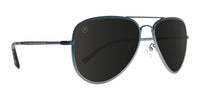 Midnight Zone Polarized Aviator Sunglasses - Matte Navy to Light Blue Fade Frame & Smoke Lens Sunglasses | $48 US | Blenders Eyewear
