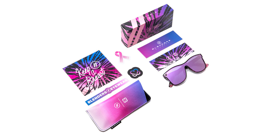Keep A Breast Limited Edition Polarized Sunglasses Lavender Rainbow