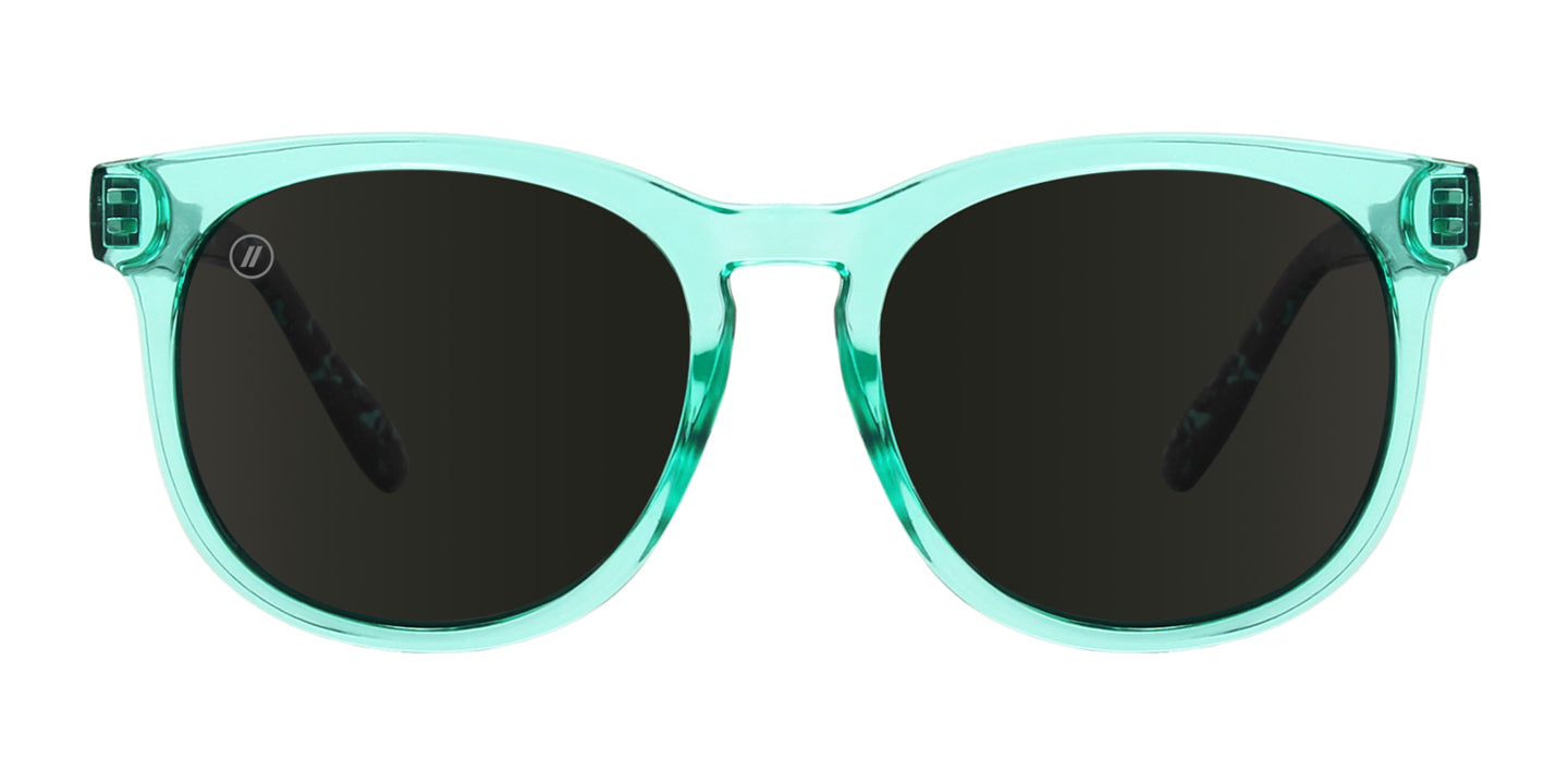 Mint Twist Polarized Sunglasses - Gloss Mint & Black Tortoise Frame with Smoke Lens