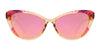 Miss Wild Cat Eye Sunglasses - Polarized Pink Mirror Lens With Retro Taffy Frame Sunglasses | $58 US | Blenders Eyewear