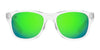 Natty Ice Lime Polarized Sunglasses - Crystal Clear Frame & Lime Green Mirror Lens