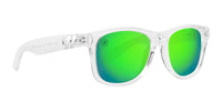 Natty Ice Lime Polarized Sunglasses - Crystal Clear Frame & Lime Green Mirror Lens Sunglasses | $48 US | Blenders Eyewear