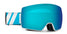 Smooth Arrival | Nebula Snow Goggles - Matte White Frame with Blue & White Strap & Blue Lens