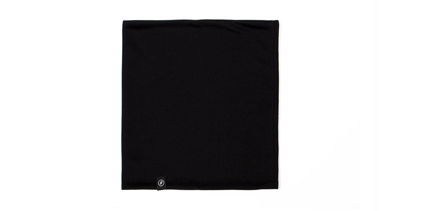 Black Neck Gaiter - Black Mesh Knit Reversible Face Mask