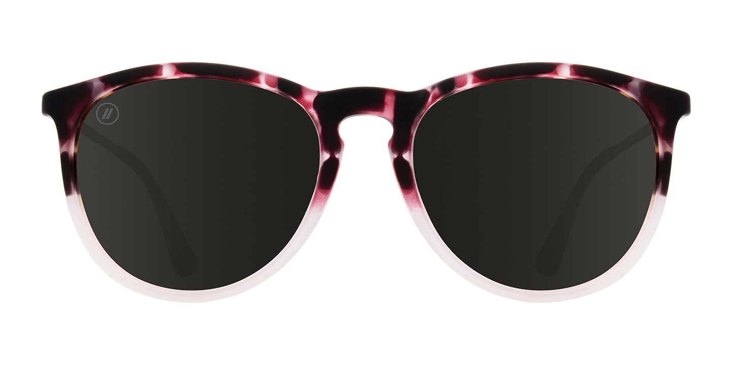 Nina Davina | RX Sunglasses - Half Transparent Prescription Pink & Black Tortoise Round Frame & Pink Mirror Lens RX | $109 US | Blenders Eyewear