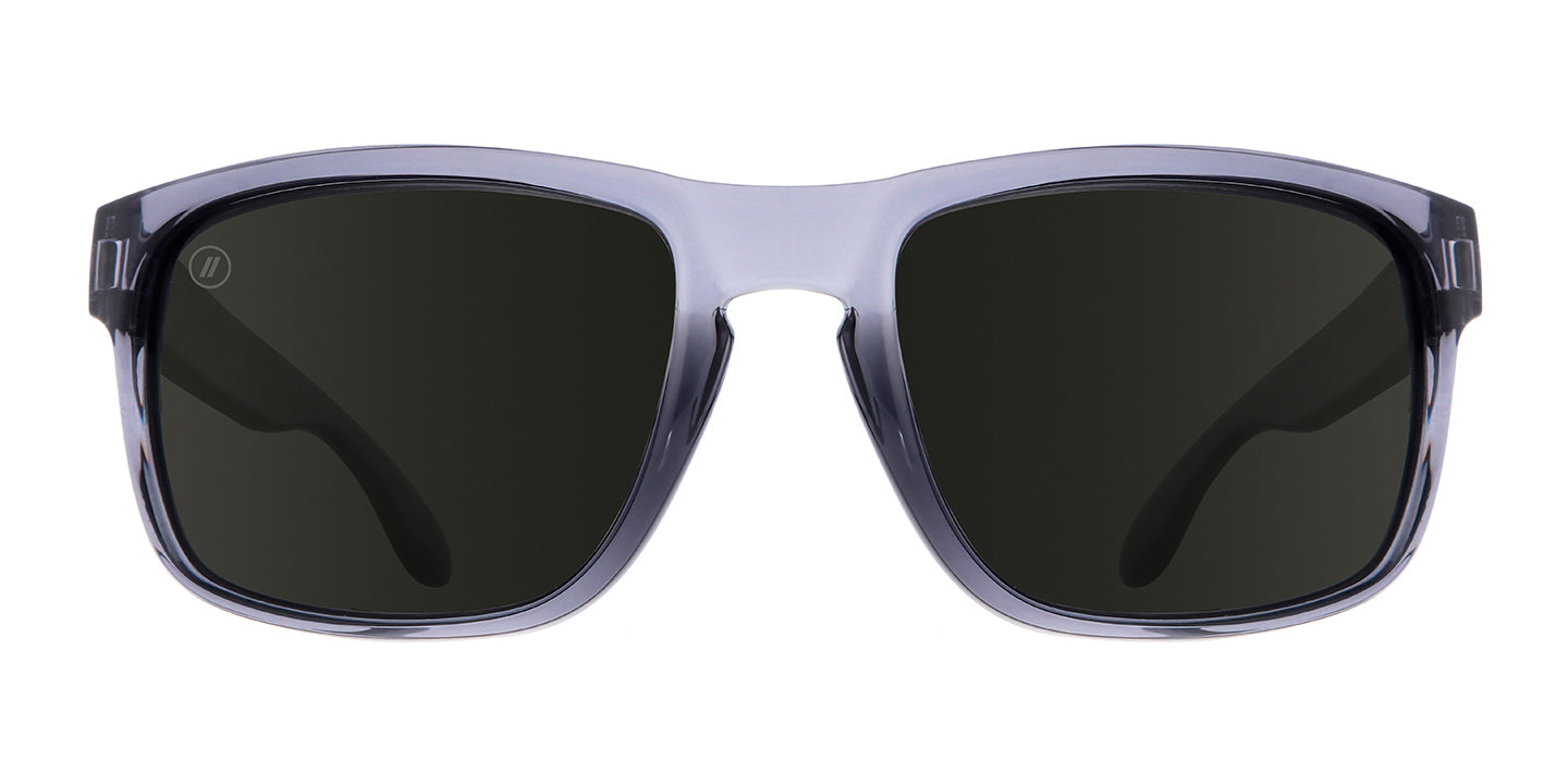 North Point | RX Sunglasses - Lifestyle Mirror Prescription Lens & Crystal Grey Frame Single Vision / Smoke / High Index + Polarized | Blenders