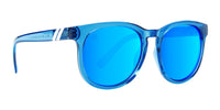 Ocean Dream Polarized Sunglasses - Oversized Cat Eye Crystal Blue Frame & Blue Mirror Lens Sunglasses | $38 US | Blenders Eyewear