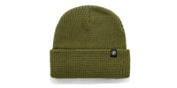 Olive Beanie - Green Waffle Knit Snow Hat & Gear Accessory