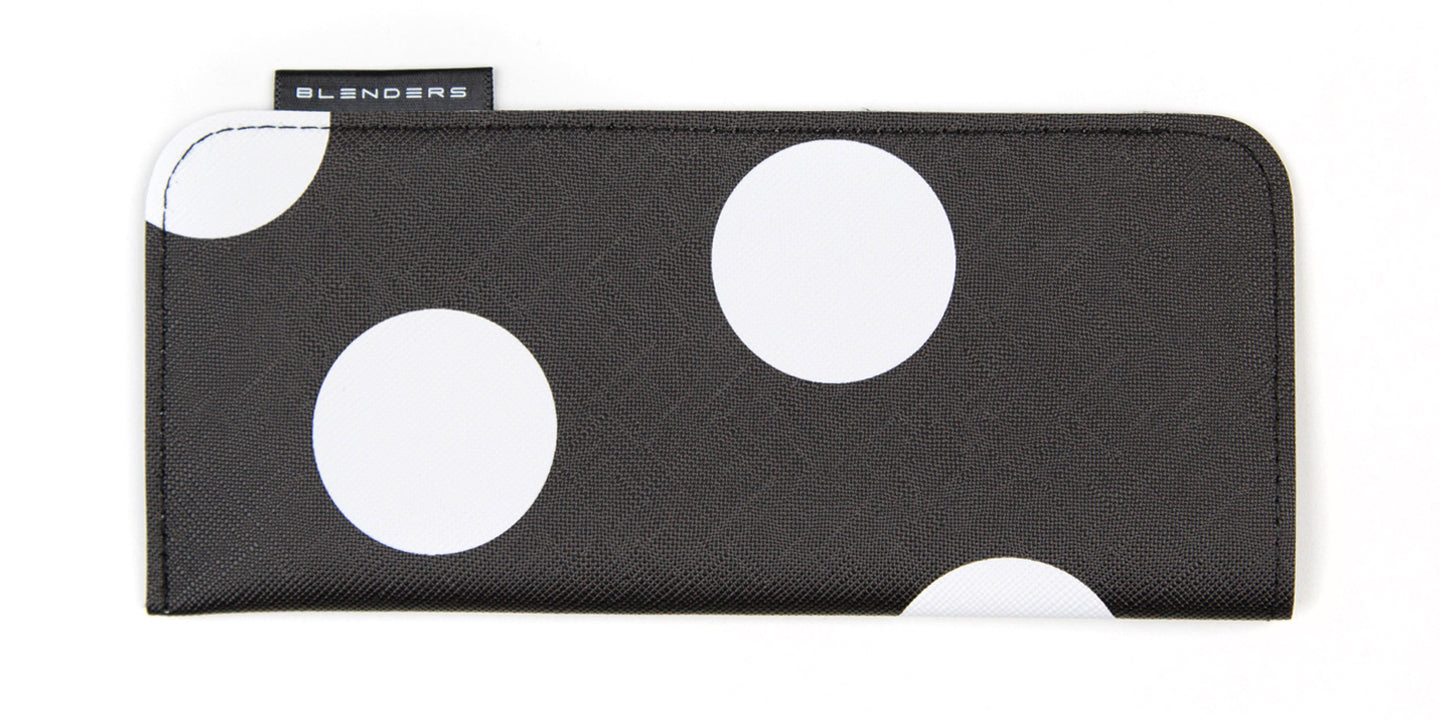 Polka Sleeve - Black & White Stylish Polka Dot Sunglass Sleeve Sunglass Sleeves | $5 US | Blenders Eyewear