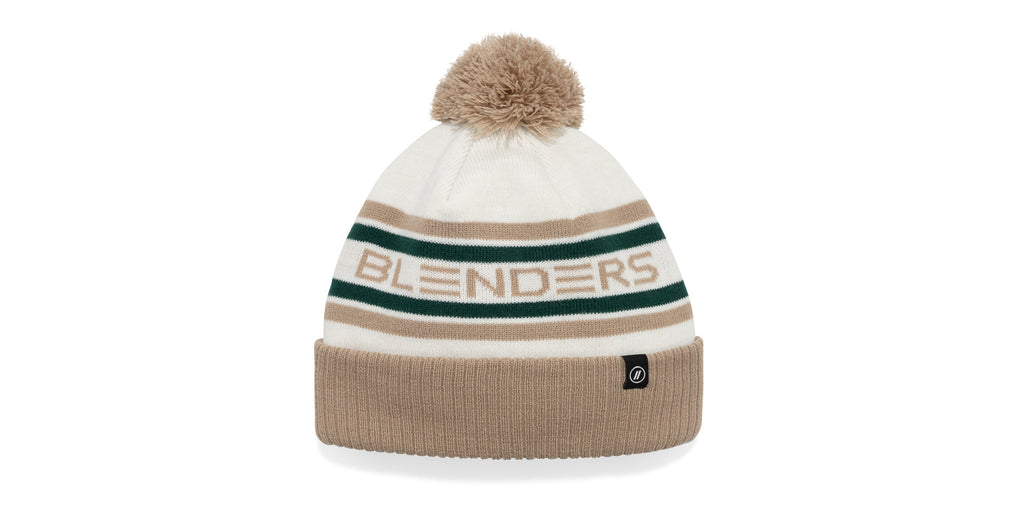 Bonnet kaki à pompon 1