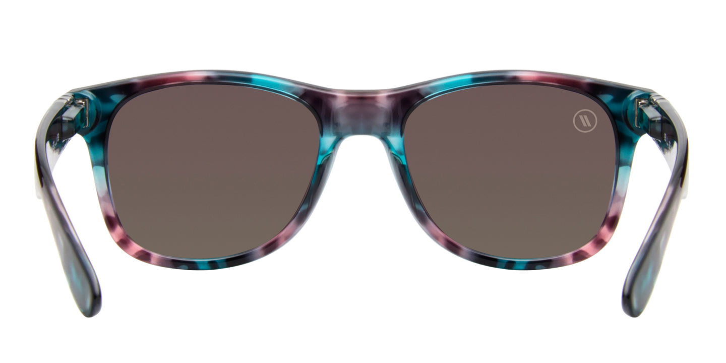 Psycho Cat Polarized Sunglasses - Blue & Tan Tortoise Frame with Blue Mirror Lens Sunglasses | $48 US | Blenders Eyewear