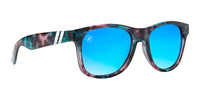 Psycho Cat Polarized Sunglasses - Blue & Tan Tortoise Frame with Blue Mirror Lens Sunglasses | $48 US | Blenders Eyewear